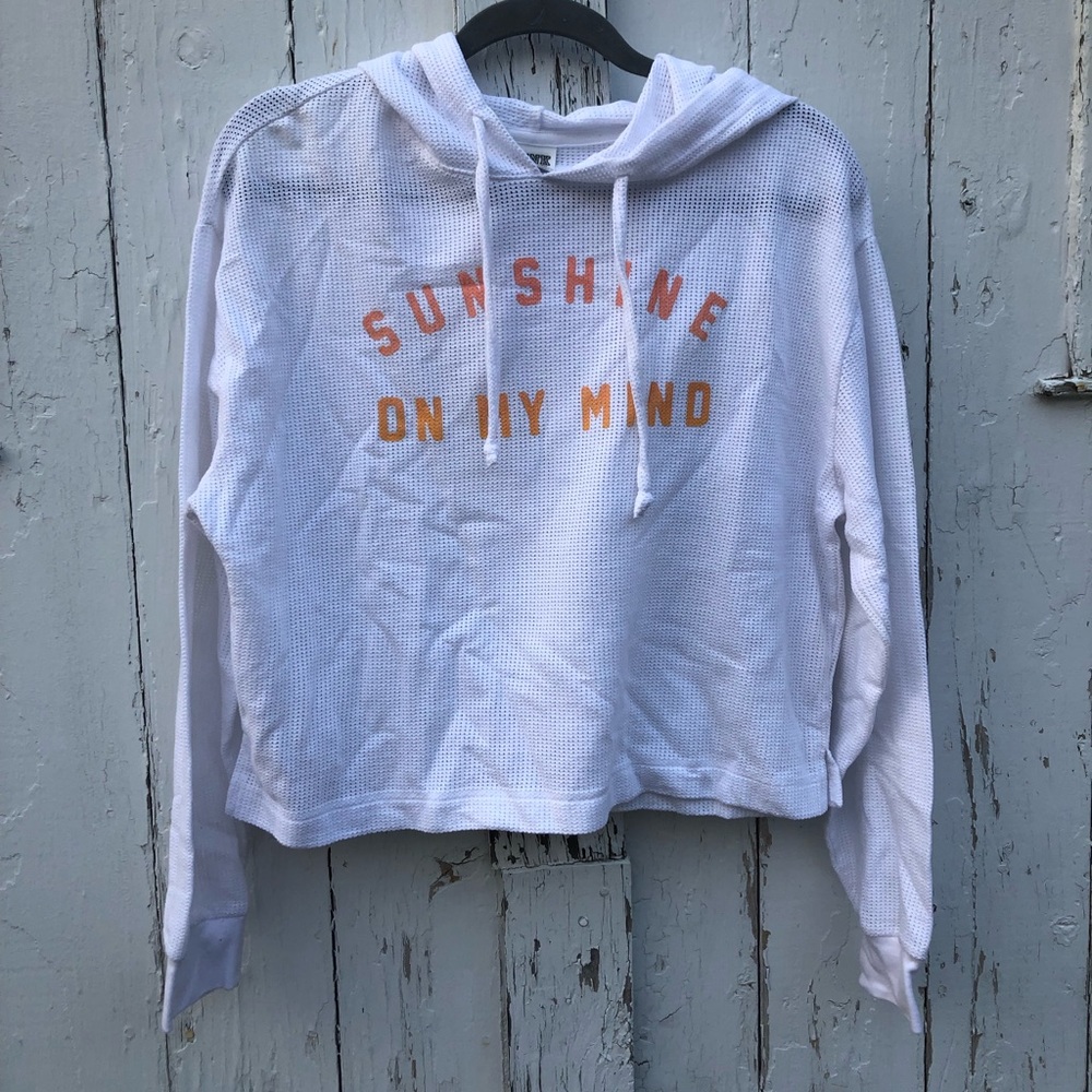 PINK mesh hoodie